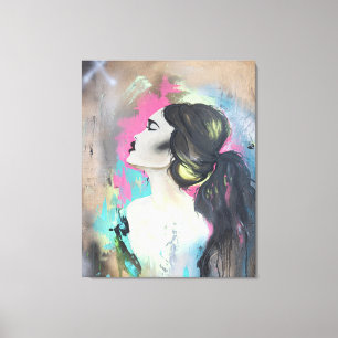 Canvas Print Graffiti Girl Leinwanddruck