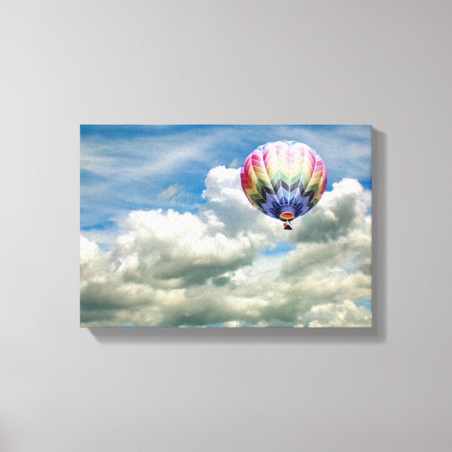 Canvas Print - Heißluftballon in Wolken Leinwanddruck (Vorderseite)