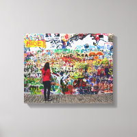Canvas Print - John Lennon Wall, Prag