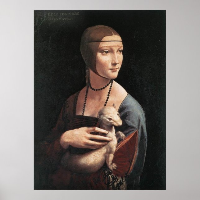 Canvas Print - Lady mit Ermine Poster (Vorne)