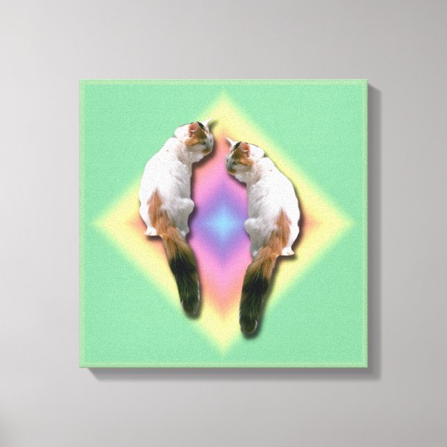 Canvas print - Mirrored Calico Cat Leinwanddruck (Vorderseite)