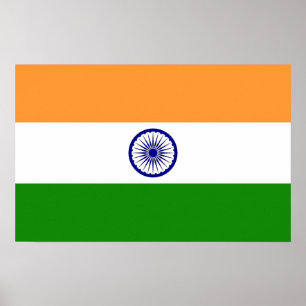 Canvas Print mit der Flagge Indiens Poster
