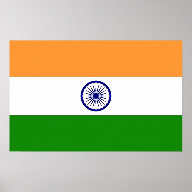 Canvas Print mit der Flagge Indiens Poster (Vorne)