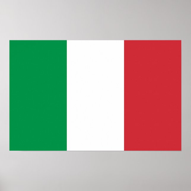 Canvas Print mit der Flagge Italiens Poster (Vorne)