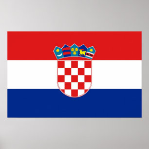 Canvas Print mit der Flagge Kroatiens Poster