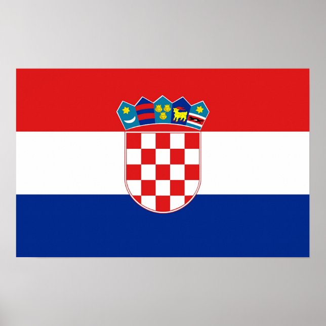 Canvas Print mit der Flagge Kroatiens Poster (Vorne)