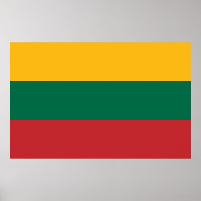 Canvas Print mit der Flagge Litauens Poster (Vorne)