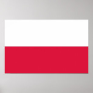 Canvas Print mit der Flagge Polens Poster