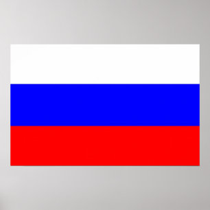 Canvas Print mit der Flagge Russlands Poster