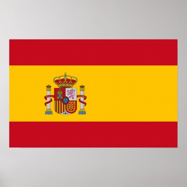 Canvas Print mit der Flagge Spaniens Poster (Vorne)