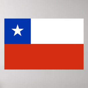 Canvas Print mit Flag Chile Poster