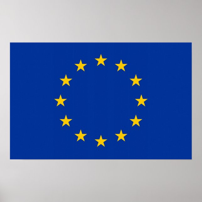 Canvas Print mit Flag der europäischen Gewerkschaf Poster (Vorne)