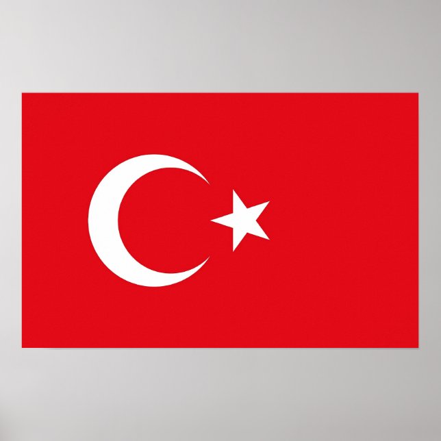 Canvas Print mit Flag in der Türkei Poster (Vorne)