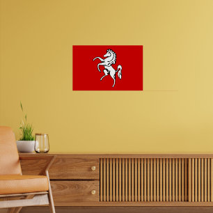 Canvas Print mit Flag Kent, England Poster