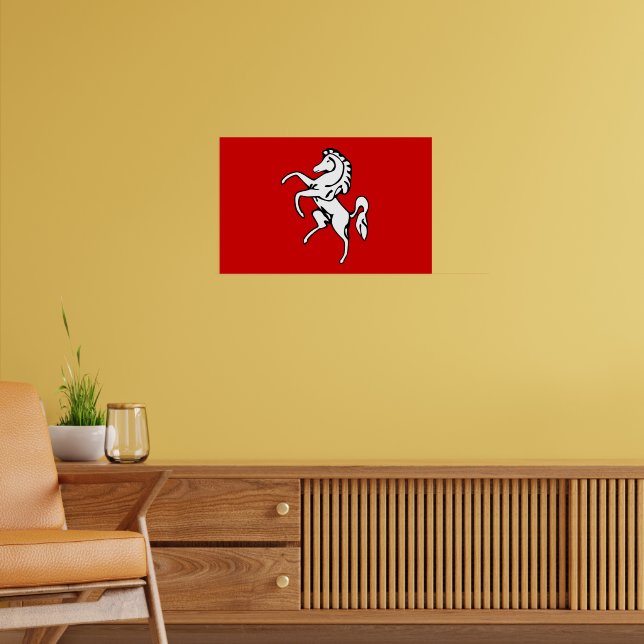 Canvas Print mit Flag Kent, England Poster (Wohnzimmer 2)