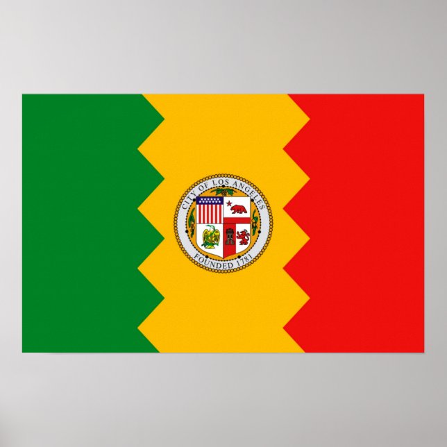 Canvas Print mit Flag Los Angeles, Kalifornien Poster (Vorne)