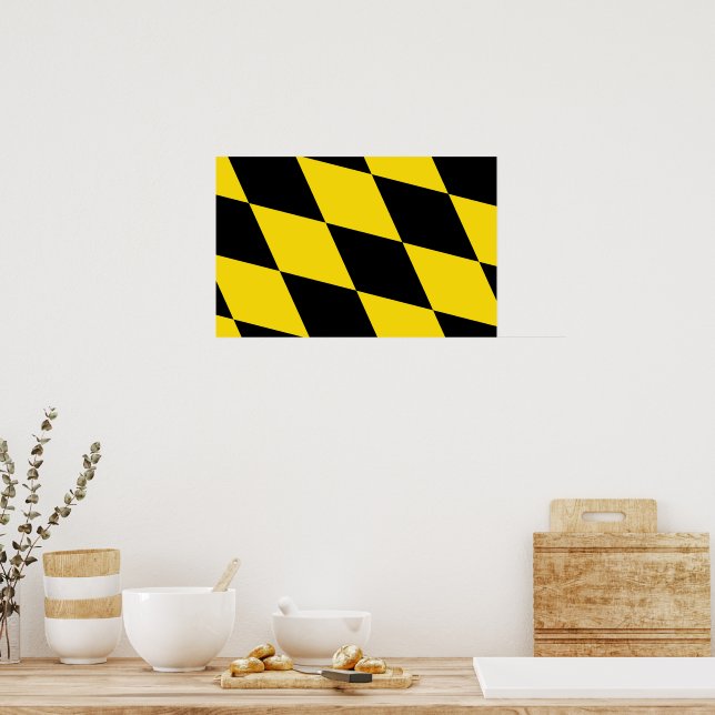 Canvas Print mit Flag München, Bayern Poster (Küche)