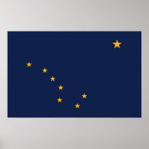Canvas Print mit Flag von Alaska, USA.