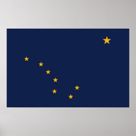 Canvas Print mit Flag von Alaska, USA. Poster