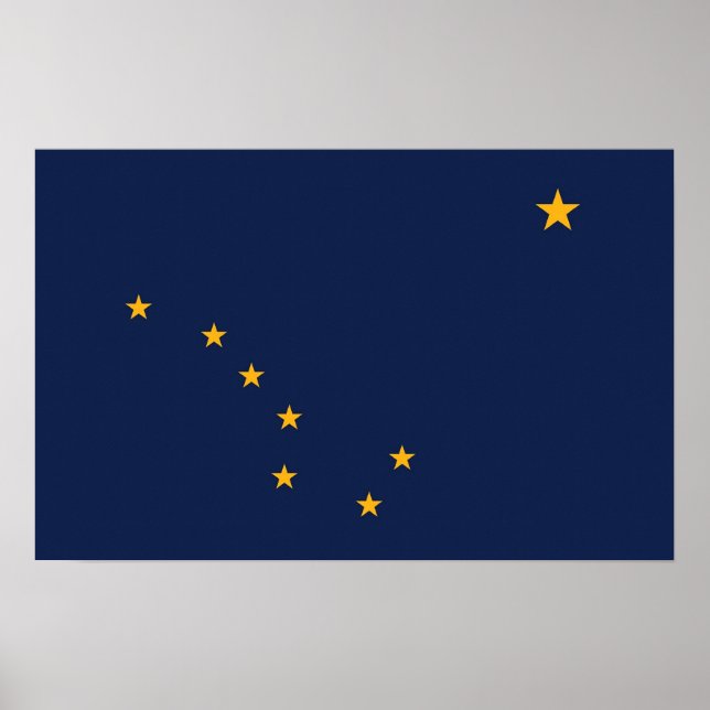 Canvas Print mit Flag von Alaska, USA. Poster (Vorne)