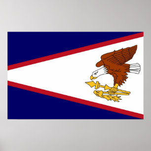 Canvas Print mit Flag von American Samoa, USA. Poster