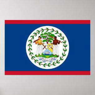 Canvas Print mit Flag von Belize Poster