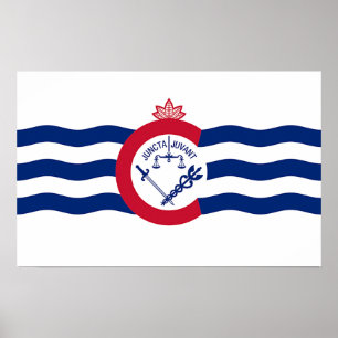 Canvas Print mit Flag von Cincinnati, USA. Poster