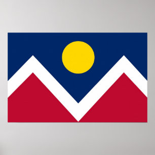Canvas Print mit Flag von Denver, Colorado, USA. Poster