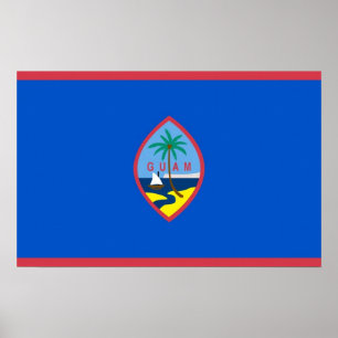 Canvas Print mit Flag von Guam, USA. Poster