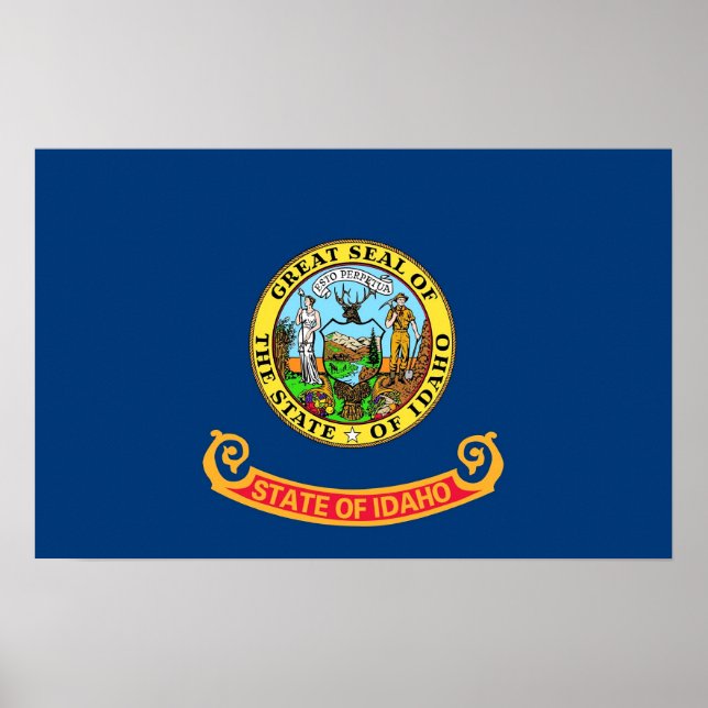 Canvas Print mit Flag von Idaho, USA. Poster (Vorne)