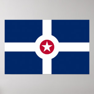 Canvas Print mit Flag von Indianapolis, USA. Poster