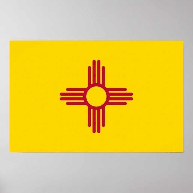 Canvas Print mit Flag von New Mexico, USA. Poster (Vorne)