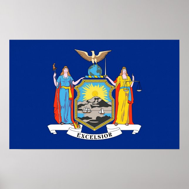 Canvas Print mit Flag von New York, USA. Poster (Vorne)