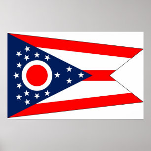Canvas Print mit Flag von Ohio, USA. Poster