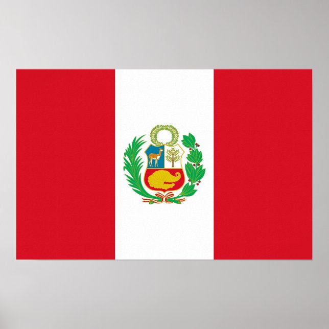 Canvas Print mit Flag von Peru Poster (Vorne)
