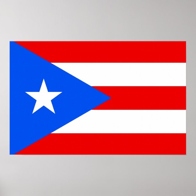 Canvas Print mit Flag von Puerto Rico, USA. Poster (Vorne)