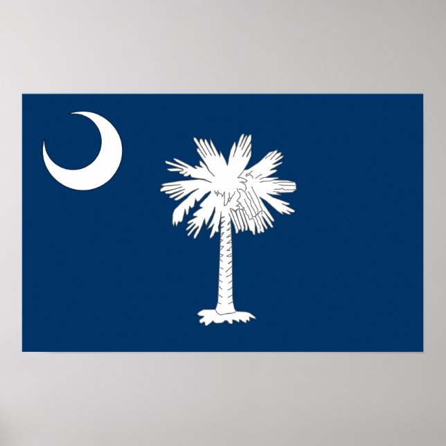 Canvas Print mit Flag von South Carolina, USA. Poster (Vorne)