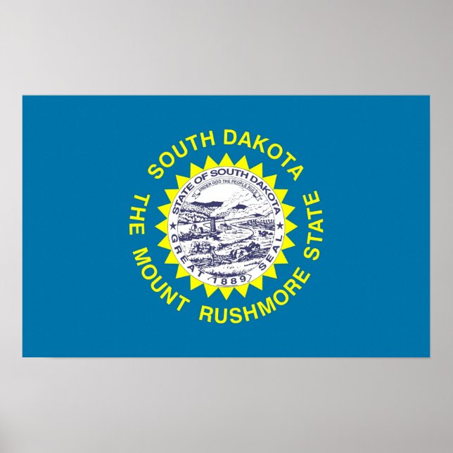 Canvas Print mit Flag von South Dakota, USA. Poster (Vorne)