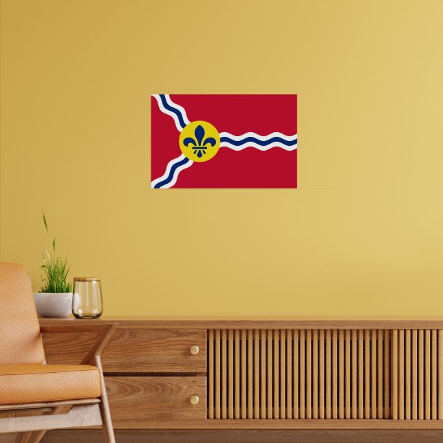 Canvas Print mit Flag von St. Louis Poster (Wohnzimmer 2)