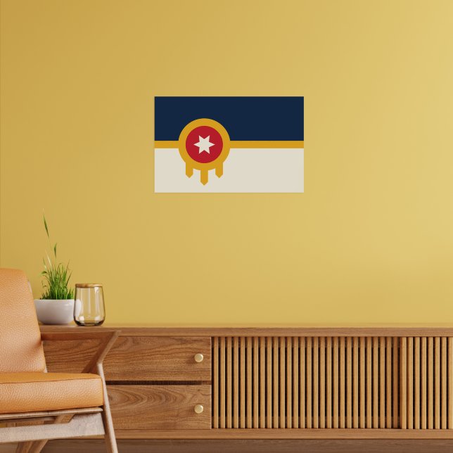 Canvas Print mit Flag von Tulsa, Oklahoma Poster (Wohnzimmer 2)