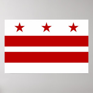Canvas Print mit Flag von Washington DC, USA. Poster
