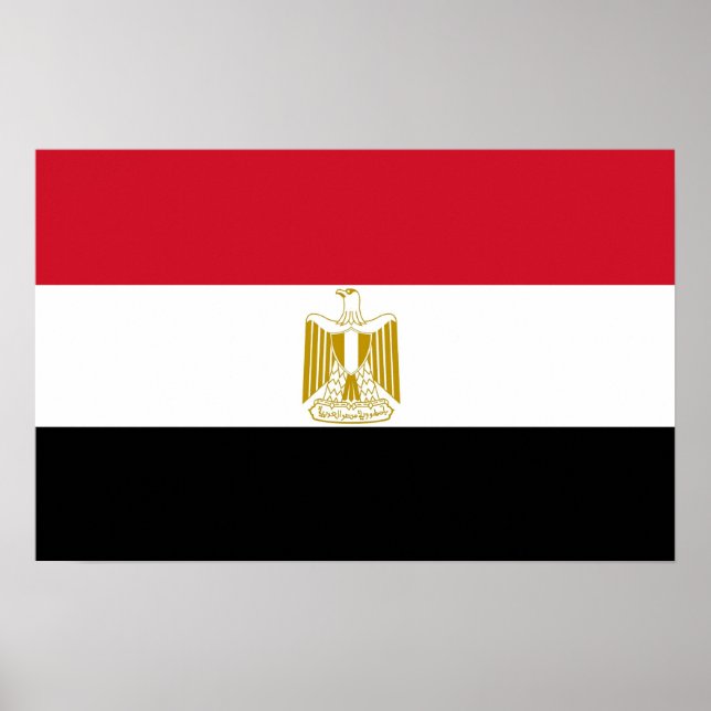 Canvas Print mit Flagge Ägyptens Poster (Vorne)