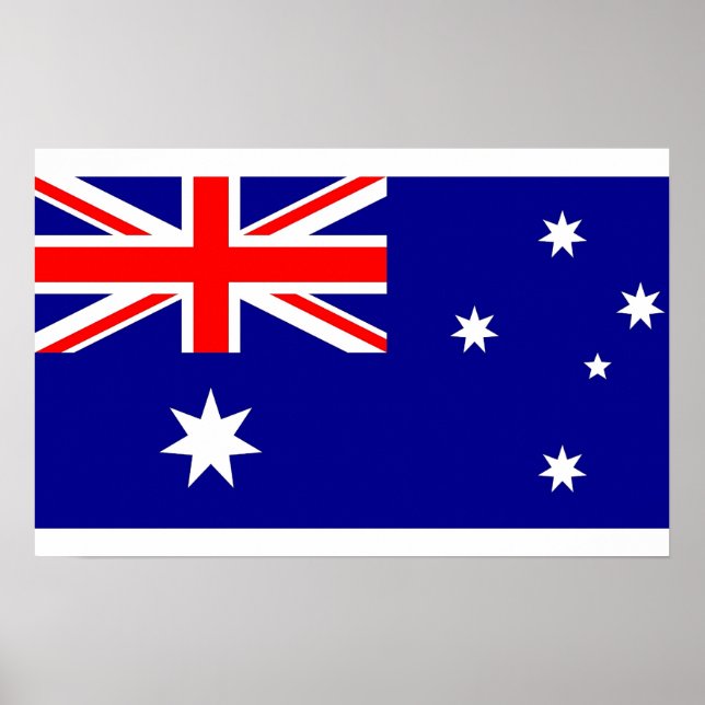 Canvas Print mit Flagge Australiens Poster (Vorne)