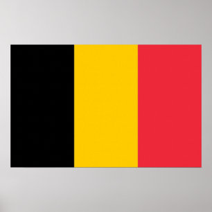 Canvas Print mit Flagge Belgiens Poster