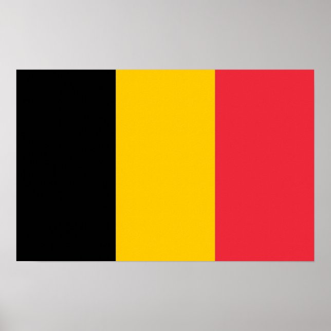 Canvas Print mit Flagge Belgiens Poster (Vorne)
