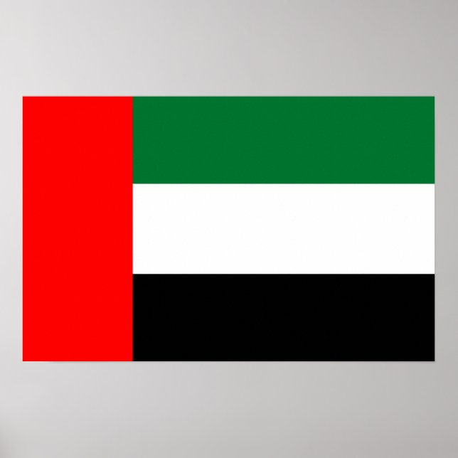 Canvas Print mit Flagge der Vereinigten Arabischen Poster (Vorne)