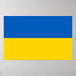 Canvas Print mit Flagge in der Ukraine Poster