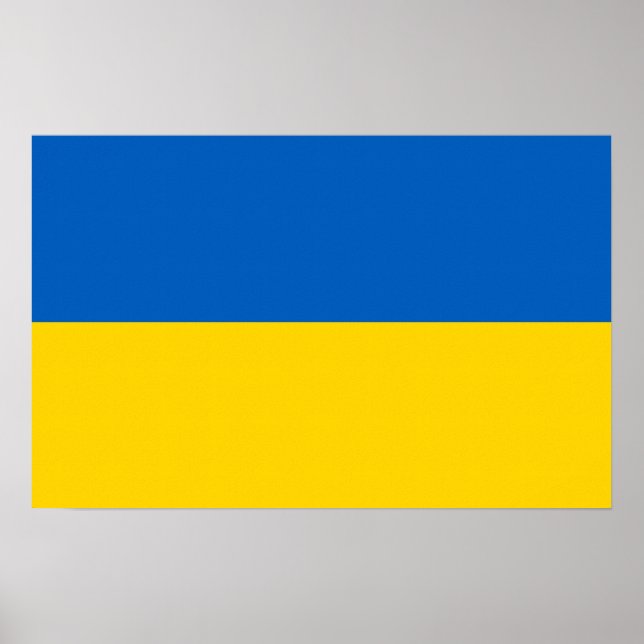 Canvas Print mit Flagge in der Ukraine Poster (Vorne)