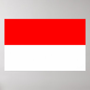 Canvas Print mit Flagge Indonesiens Poster