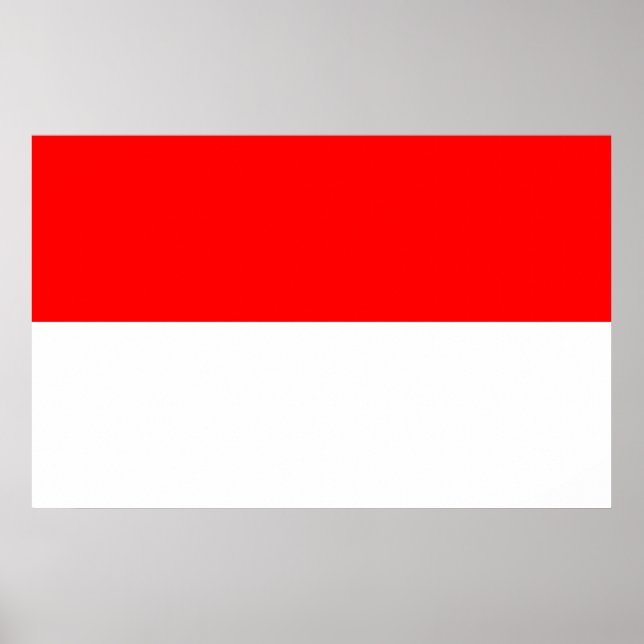 Canvas Print mit Flagge Indonesiens Poster (Vorne)